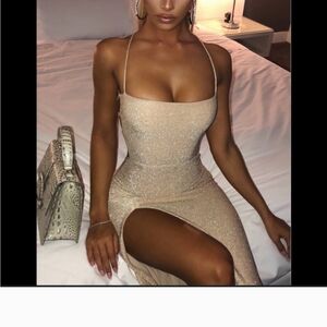 BABYBOO Shimmery Gold Dress